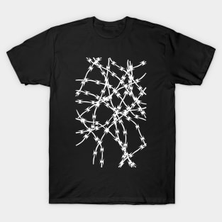 Trapped White on Black T-Shirt